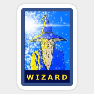 A Wizard Casts a Spell RPG DnD Artwork Sticker